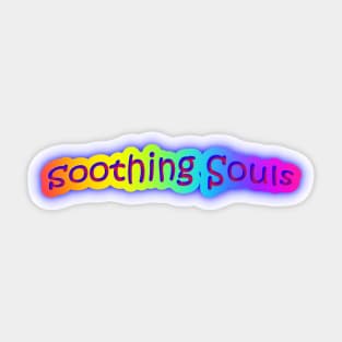 Soothing Souls Neon Retro Rainbow Sticker